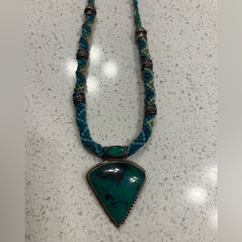 Isha Elafi Turquoise Necklace with Silver Accents